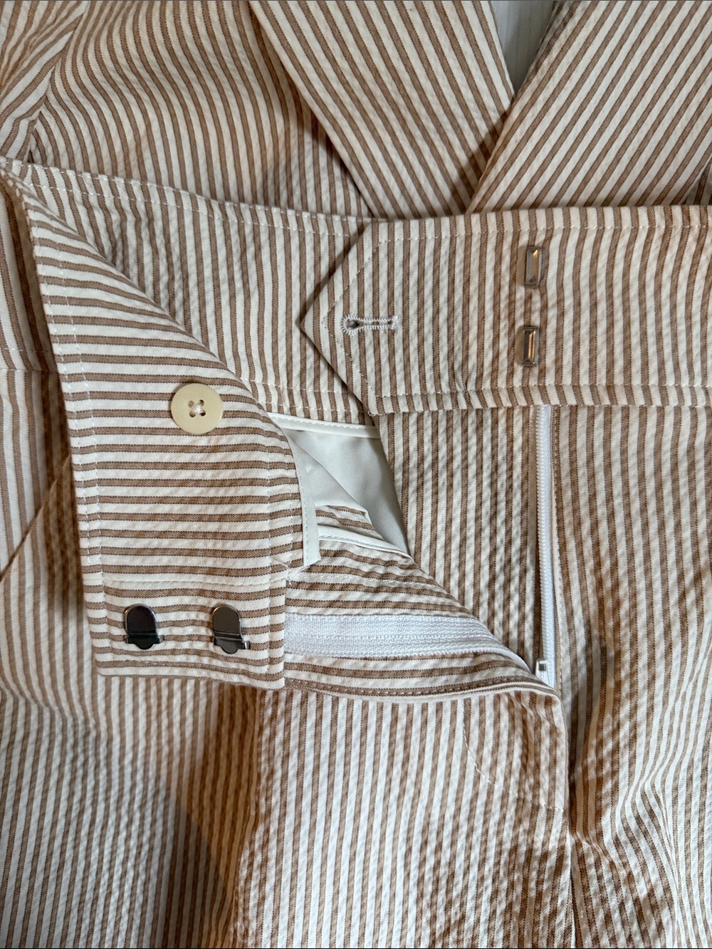 Veronica Beard Aliyah seersucker dicky jacket and shorts sz 0 - Picture 13 of 14